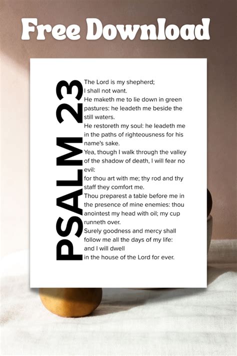 Discovering Peace: Your Ultimate Guide to Finding the Perfect 23rd Psalm Printable