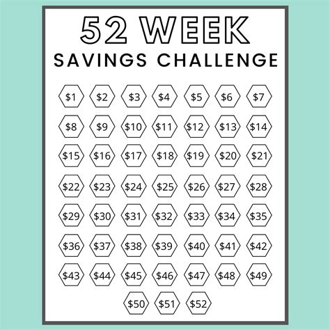 Master Your Money: Your Ultimate 52-Week Savings Challenge Printable Guide!