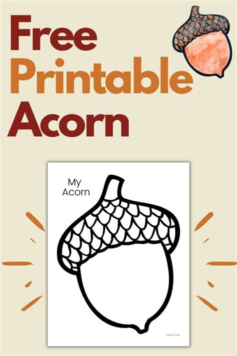 Your Go-To Guide: Unlocking Creativity with the Perfect Acorn Printable Template