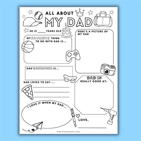 Crafting a Masterpiece: Your Ultimate Guide to the "All About My Dad Printable"