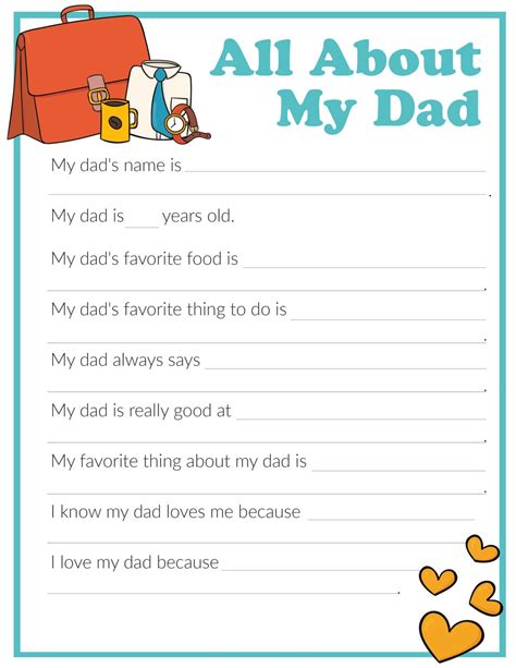 Your Heartfelt Guide to the Perfect "All About My Daddy Free Printable"