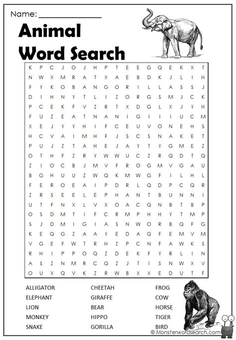 Unlock the Wild Fun: Your Ultimate Guide to Engaging Animal Word Search Printables!