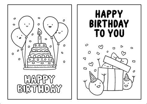 Unfold Joy: The Ultimate Guide to Crafting a Heartfelt Birthday Card Coloring Printable