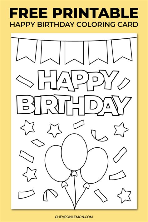 Unleash Your Inner Artist: Crafting Joy with Printable Coloring Birthday Cards