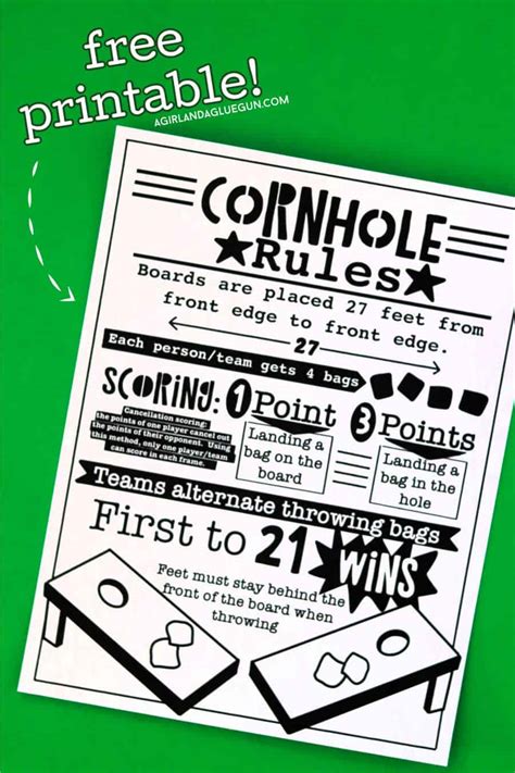 Your Go-To Cornhole Rules Printable: Master the Game & Settle Disputes!
