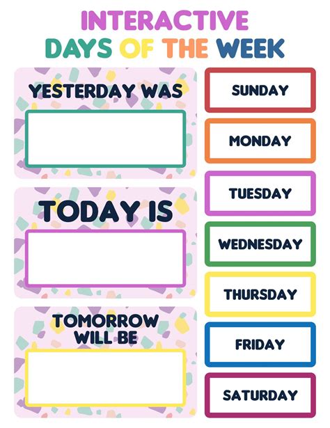 Days of the Week Printables: Your Secret Weapon for Stress-Free Learning & Organization