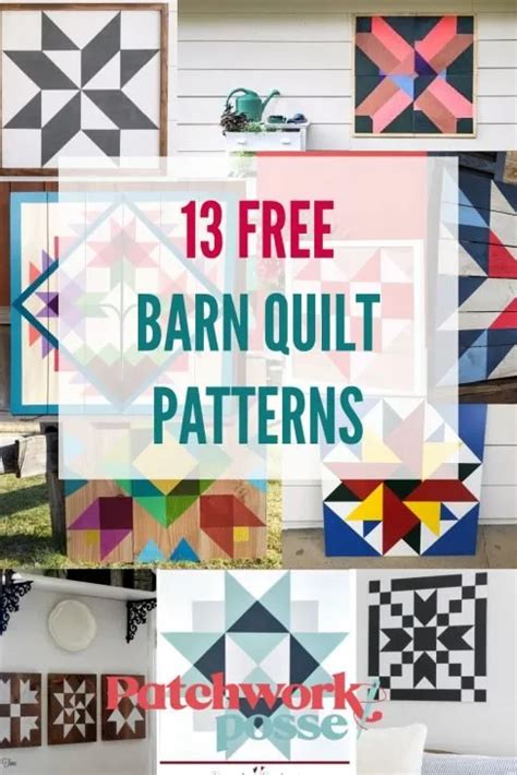 Unleash Your Inner Artist: Easy, Free, Printable Barn Quilt Patterns You'll Adore!