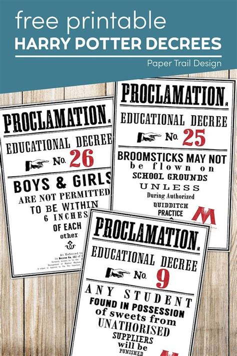 Unlock the Magic: Your Guide to Educational Proclamations Harry Potter Printable Free!