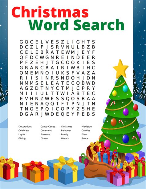 Unwrap the Fun: Your Ultimate Guide to Free Christmas Word Puzzles Printable!