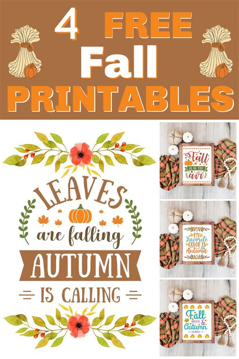 Unlock the Magic of Autumn: Your Ultimate Guide to Free Fall Printables!