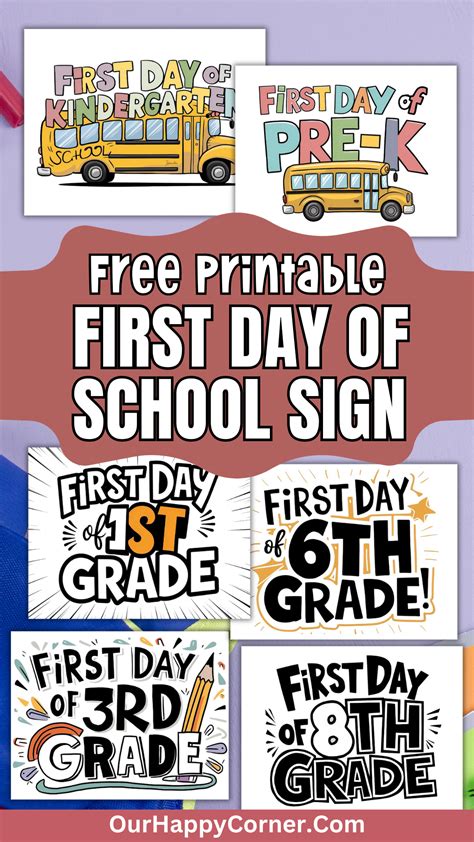Your Go-To Guide for Free First Day of School Printables: Make Memories, Not Meltdowns!