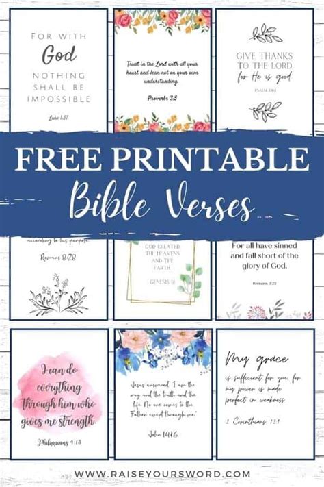 Embrace Hope: Discover the Power of Free Printable Bible Verses PDF for Your Life