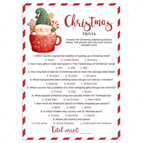 The Ultimate Guide to Free Printable Christmas Trivia for a Jolly Good Time!