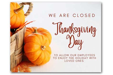 Your Ultimate Guide to Free Printable Closed for Thanksgiving Signs: Spread Holiday Cheer & Clarity!