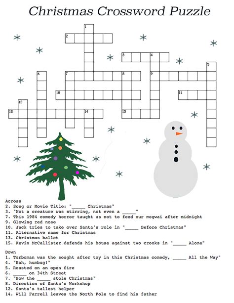 The Ultimate Guide to Free Printable Christmas Crossword Puzzles for Festive Fun!