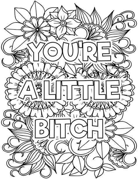 Unleash Your Inner Rebel: Discover the Best Free Printable Cuss Word Coloring Pages for Stress Relief