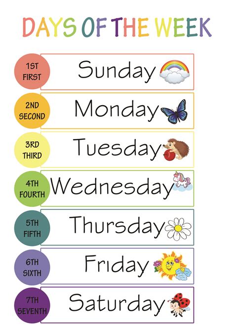 Unlock Your Week: The Best Free Printable Days of the Week for Every Need!