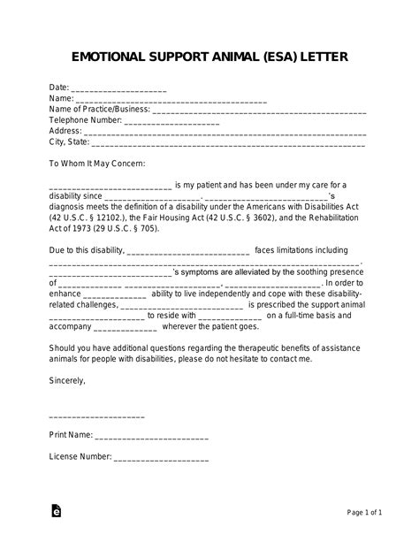 The Empathetic Guide to a Free Printable ESA Letter Template: Understanding, Obtaining, and Living with Your Emotional Support Animal