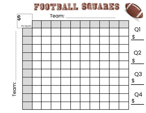 Score Big This Season: Your Ultimate Guide to Free Printable Football Squares 100 PDF