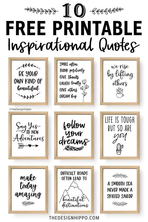 Your Ultimate Guide to Free Printable Inspirational Quotes: Uplift Your Space, Your Mind, and Your World!