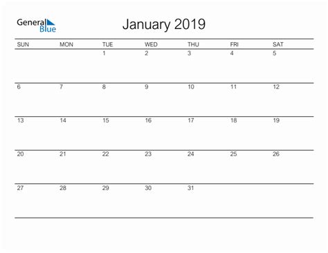 The Ultimate Guide to Unlocking the Timeless Value of Your Free Printable January 2019 Calendar