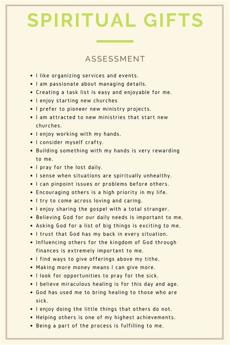 Discover Your Divine Blueprint: Finding Clarity with a Free Printable Spiritual Gifts Test