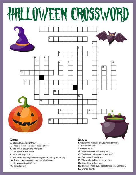 Unearth Spooky Fun: Your Ultimate Guide to Halloween Crossword Printables!