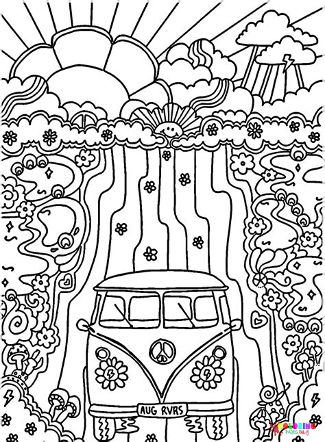Unleash Your Inner Flower Child: Your Guide to the Best Free Printable Hippie Coloring Pages