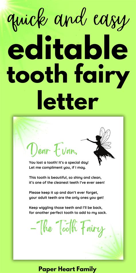 The Ultimate Letter From Tooth Fairy Printable Collection: Sparking Childhood Wonder