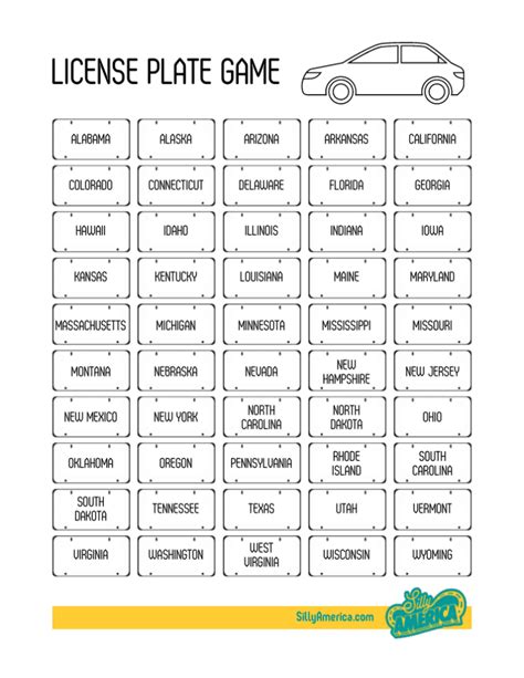 The Ultimate License Plate Printable Game Guide: Turn Any Drive into an Epic Adventure!