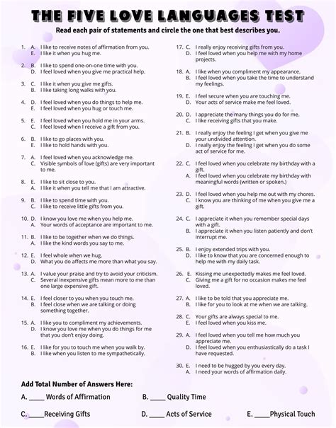 Unlock Deeper Connections: Your Go-To Guide for a Printable Love Language Quiz