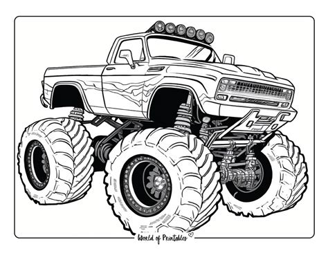 Rev Up Your Creativity: Discover the Best Monster Truck Coloring Pages Free Printable!