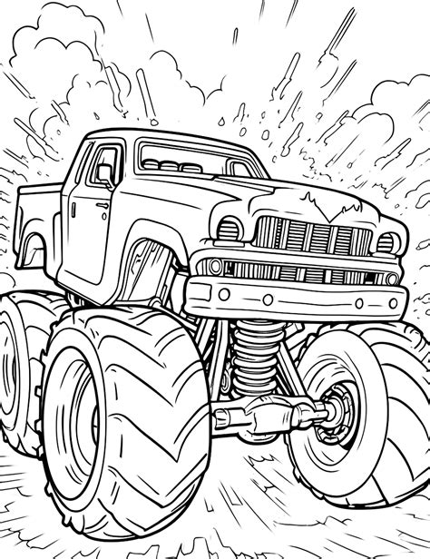 Unleash the Inner Artist: Your Ultimate Guide to High-Octane Monster Truck Coloring Pages Printable!