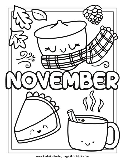 Cozy Creativity: Unlocking the Magic of November Coloring Pages Printable