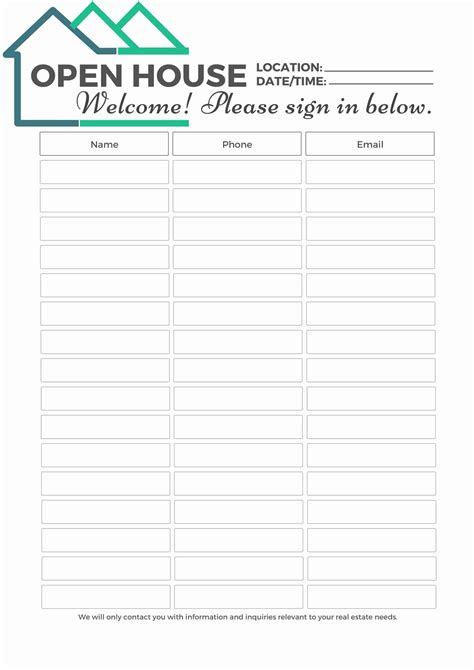 Your Essential Guide to the Perfect Open House Printable Sign-In Sheet