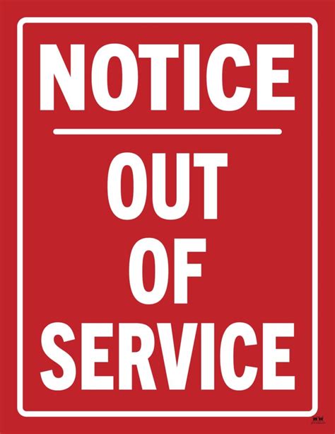 Beyond the Sticky Note: Your Ultimate Guide to a Perfect Out of Service Sign Printable