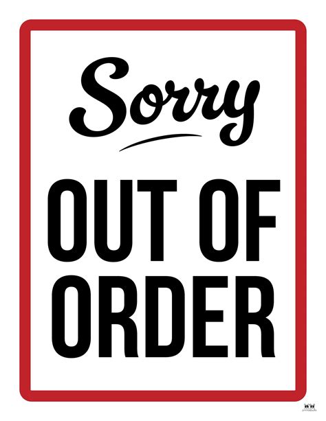 Your Go-To Guide for "Out of Order" Signs: Printables That Actually Work (and Keep Everyone Happy!)