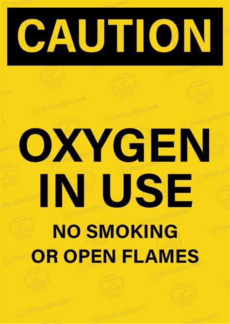 Navigating Safety and Serenity: Your Comprehensive Guide to "Oxygen In Use" Signs (and How to Print Your Own!)