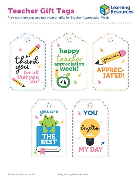 The Ultimate Guide to Free Printable Teacher Appreciation Tags: Expressing Gratitude from the Heart