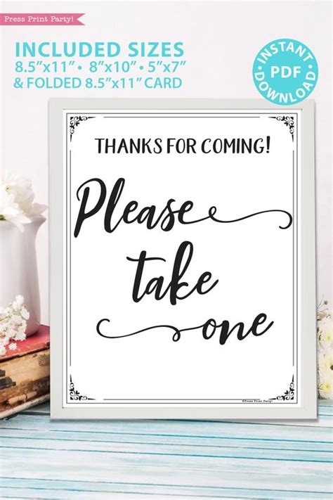 Your Go-To Guide for Getting a Free "Please Take One" Sign (Printable & Perfect!)
