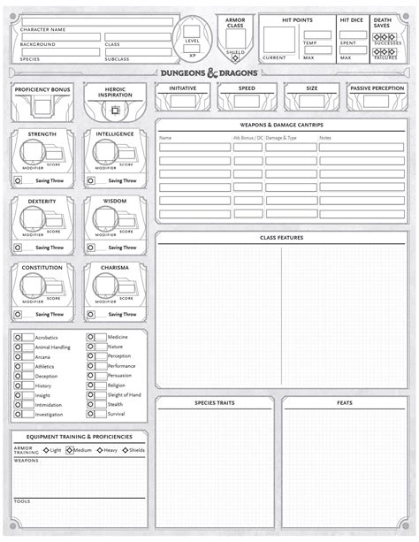 Your Essential Guide to the Perfect Printable 5e Character Sheet: Level Up Your Game!