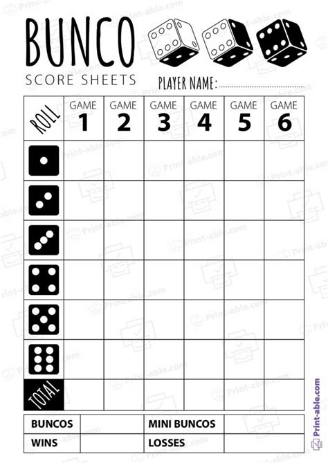 Your Ultimate Guide to Printable Bunco Sheets: Level Up Your Game Night!