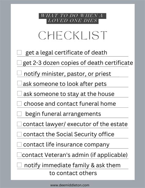 Your Compassionate Guide: The Essential Printable Checklist After the Death of a Spouse
