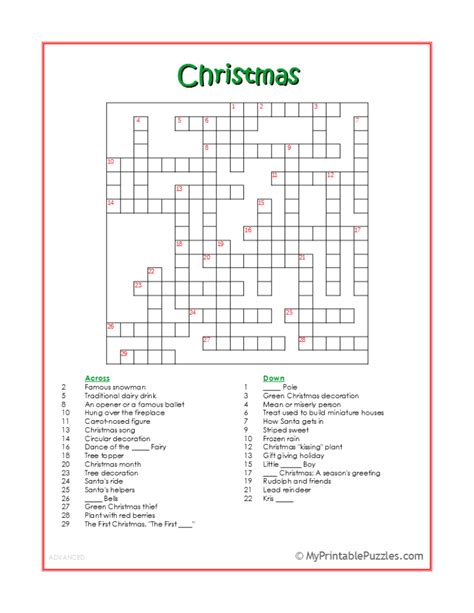 Unwrap the Fun: Your Ultimate Guide to Printable Christmas Crosswords for Every Holiday Mood!
