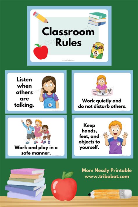 The Ultimate Visual Compass: Navigating Your Classroom with Printable Rules Clipart