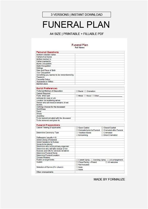 Navigating Tomorrow, Today: Your Compassionate Guide & Printable Funeral Pre-Planning Worksheet