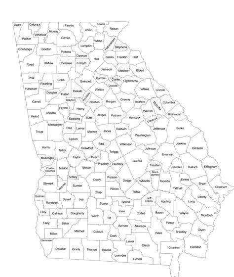 Unfurling Georgia's Heart: Your Ultimate Guide to the Perfect Printable Georgia County Map