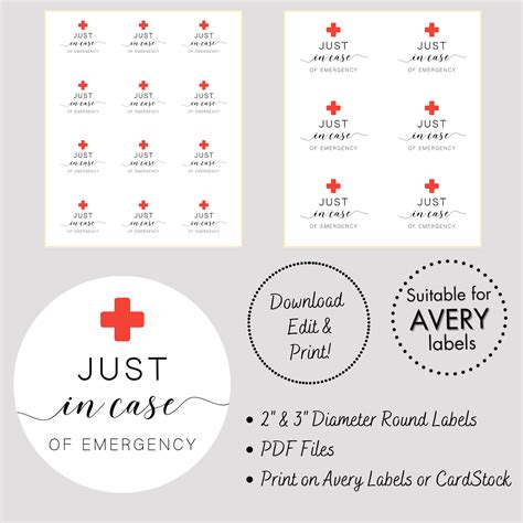 Your Ultimate Guide to Printable In Case of Emergency Stickers: Peace of Mind in Every Peel!