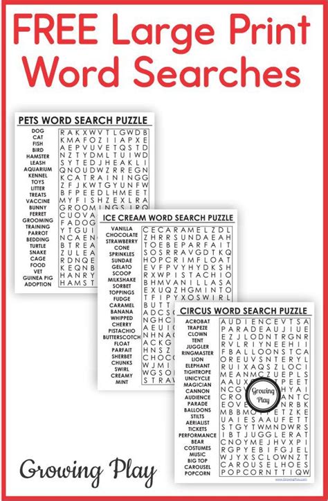 Discover the Joy: Your Ultimate Guide to Printable Large Print Word Search Puzzles