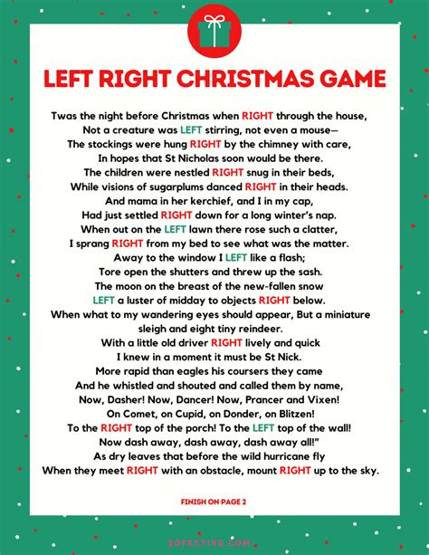 Unwrap the Fun: Your Ultimate Guide to a Printable Left Right Game for Christmas!